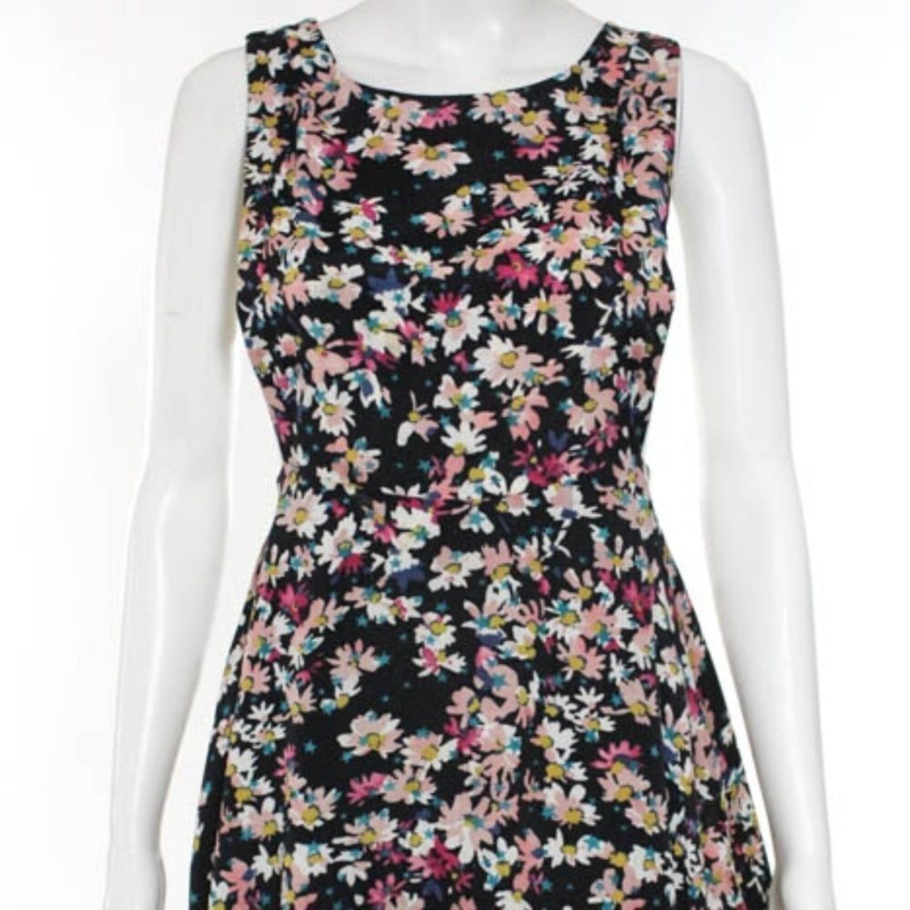 Luna Floral Print Sleevless A-line Dress Sz. M